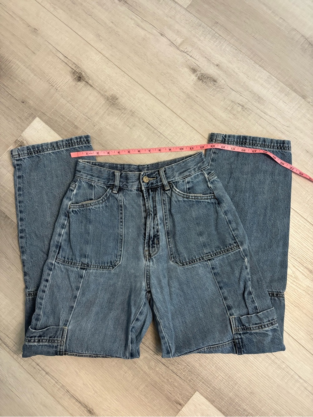 BDG Urban Outfitters Patchwork Cargo Jeans High Rise Baggy 26 - Picture 5 of 14
